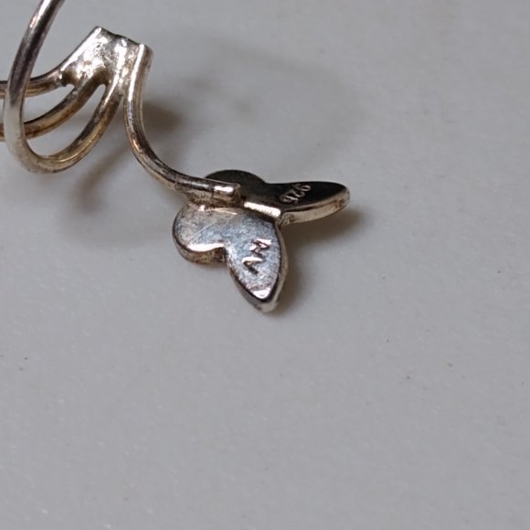 925 Silver Butterfly Single Ear Cuff (Right Ear) - Picture 9 of 11